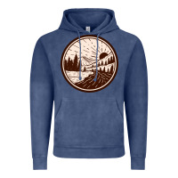 Vintage Denim River Forest Brown Vintage Hoodie - linhVisuals