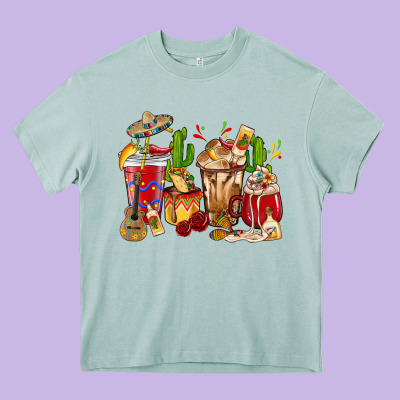 Cino De Mayo Coffee Cups Mexico Heavy Core Tee Designed By Howdyjamesfarm