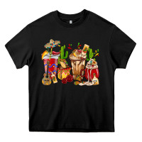 Black Cino De Mayo coffee cups Mexico Heavy Core Tee - HowdyJamesFarm