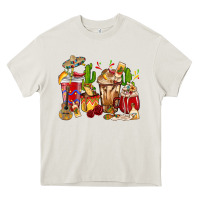 Cream Cino De Mayo coffee cups Mexico Heavy Core Tee - HowdyJamesFarm