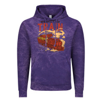 Cloud Purple Whiskey Train Vintage Hoodie - linhVisuals