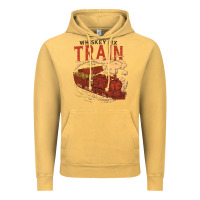 Vintage Mustard Whiskey Train Vintage Hoodie - linhVisuals