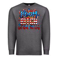 Charcoal Heather boom bitch get out the way Premium Sweatshirt - RanaPortraitStore