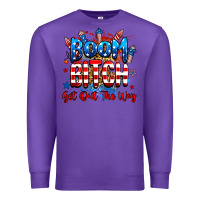 Purple boom bitch get out the way Premium Sweatshirt - RanaPortraitStore