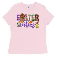 Bubblegum Pink Easter Vibes Ladies Tee - BundleAndBundleShop