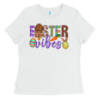 White Easter Vibes Ladies Tee - BundleAndBundleShop