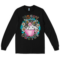 Black Happy Easter Long Sleeve Tee - CowhideDigitalArt