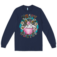 Navy Happy Easter Long Sleeve Tee - CowhideDigitalArt