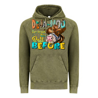 Vintage Olive Deja Moo I've Heard Tih Bull Before Vintage Hoodie - CowhideDigitalArt