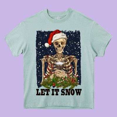 Let It Snow Heavy Core Tee Designed By Ranaportraitstore