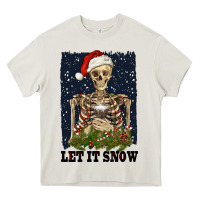 Cream let it snow Heavy Core Tee - RanaPortraitStore