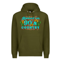 Army Green raised 90's country cactus sunflower's Premium Hoodie - Artiststas