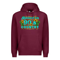 Burgundy raised 90's country cactus sunflower's Premium Hoodie - Artiststas