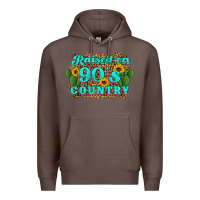 Coffee raised 90's country cactus sunflower's Premium Hoodie - Artiststas