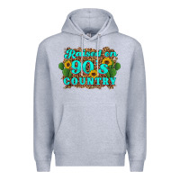 Heather Grey raised 90's country cactus sunflower's Premium Hoodie - Artiststas