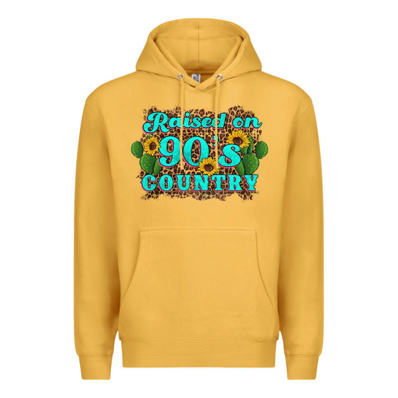 Raised 90's Country Cactus Sunflower's Premium Hoodie by Artiststas | Teevron