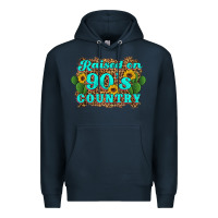 Navy raised 90's country cactus sunflower's Premium Hoodie - Artiststas