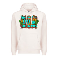 Pale Pink raised 90's country cactus sunflower's Premium Hoodie - Artiststas