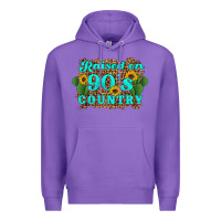 Purple raised 90's country cactus sunflower's Premium Hoodie - Artiststas