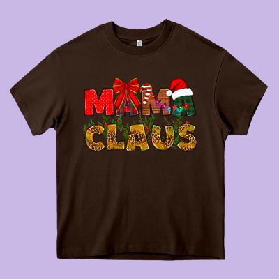 Mama Claus Mother's Day Heavy Core Tee Designed By Howdyjamesfarm