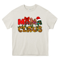 Cream Mama claus mother's day Heavy Core Tee - HowdyJamesFarm