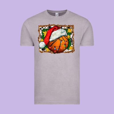 Basketball Christmas Vintage Tee Designed By Fadigitalartstudio