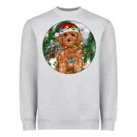 Heather Grey Toy Poodle And Farm Heavyweight Sweatshirt - RanaPortraitStore
