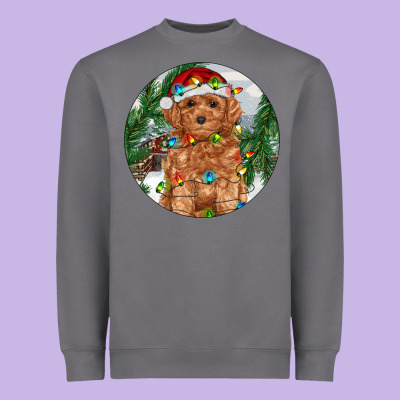 Toy Poodle And Farm Heavyweight Sweatshirt Designed By Ranaportraitstore
