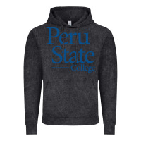 Vintage Black Peru State College Wordmark Vintage Hoodie - linhVisuals