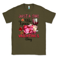 Army Green just a girl who loves valentine's day Classic Tee - OliviaCreatesArt