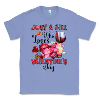 Colony Blue just a girl who loves valentine's day Classic Tee - OliviaCreatesArt