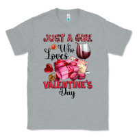 Heather Grey just a girl who loves valentine's day Classic Tee - OliviaCreatesArt