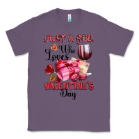 Lavender just a girl who loves valentine's day Classic Tee - OliviaCreatesArt