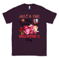 Plum just a girl who loves valentine's day Classic Tee - OliviaCreatesArt
