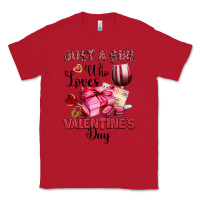 Red just a girl who loves valentine's day Classic Tee - OliviaCreatesArt