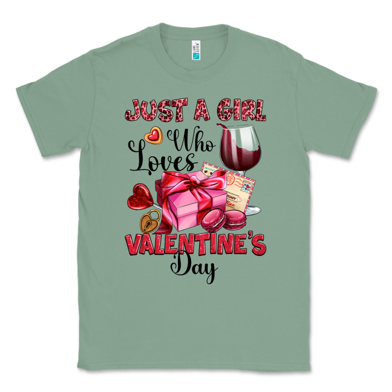 Just A Girl Who Loves Valentine's Day Classic Tee by OliviaCreatesArt | Teevron