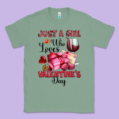 Just A Girl Who Loves Valentine's Day Classic Tee Designed By Oliviacreatesart