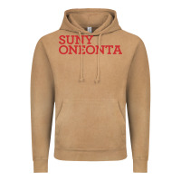 Vintage Camel Suny Oneonta Wordmark Vintage Hoodie - linhVisuals