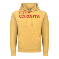 Vintage Mustard Suny Oneonta Wordmark Vintage Hoodie - linhVisuals