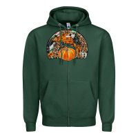 Sports Green western pumpkin fall rainbow Zipper Hoodie - JahusDesignShop