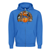 True Royal western pumpkin fall rainbow Zipper Hoodie - JahusDesignShop