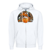 White western pumpkin fall rainbow Zipper Hoodie - JahusDesignShop
