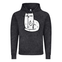 Vintage Black cat giving the finger Vintage Hoodie - linhVisuals