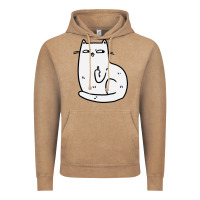 Vintage Coffee cat giving the finger Vintage Hoodie - linhVisuals