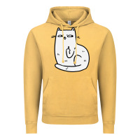 Vintage Mustard cat giving the finger Vintage Hoodie - linhVisuals