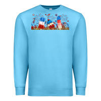 Ocean Blue fourth of july popsicle Premium Sweatshirt - RanaPortraitStore