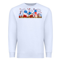 White fourth of july popsicle Premium Sweatshirt - RanaPortraitStore