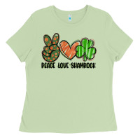 Matcha peace love shamrock Ladies Tee - FaDigitalArtStudio