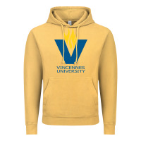 Vintage Mustard Vincennes University Vintage Hoodie - linhVisuals