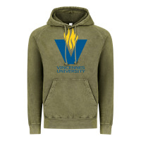 Vintage Olive Vincennes University Vintage Hoodie - linhVisuals